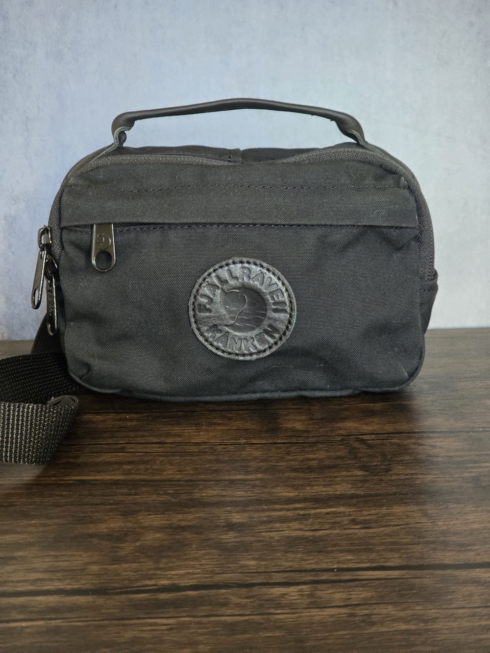 Fjallraven Black Crossbody Pouch with Top Handle